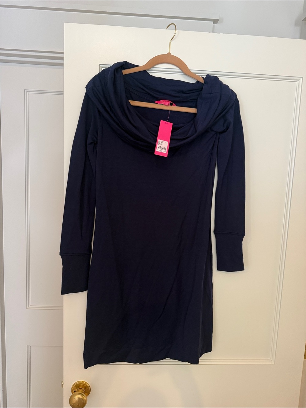 Lily Pulitzer Navy Belinda Dress, NWT, XS, off the shoulder